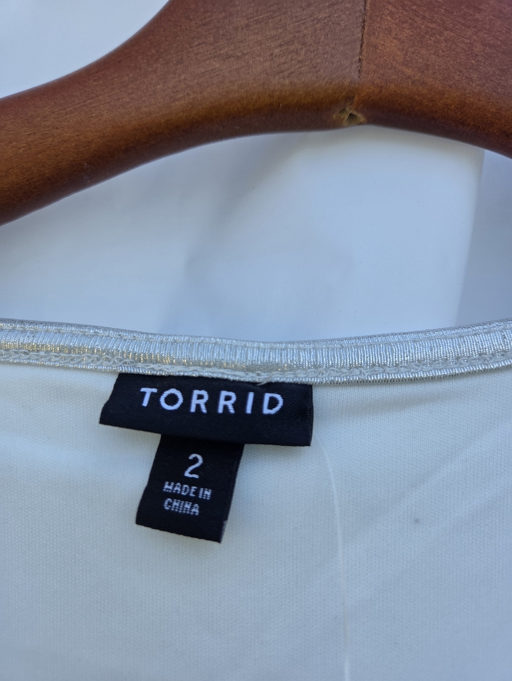 Torrid Silver Metallic Wrap Dress - Picture 4 of 9